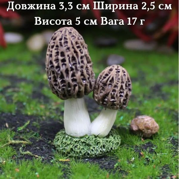 Декоративні Гриби для міні-саду, флораріуму, кашпо, мікроландшафту, мініатюри і творчості. Набір 1501 фото