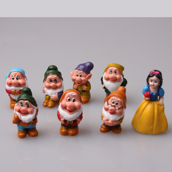 Декоративные фигурки Белоснежка и семь гномов. Набор 8 шт 2295 фото