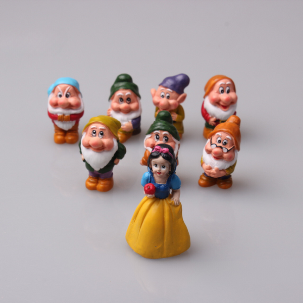 Декоративные фигурки Белоснежка и семь гномов. Набор 8 шт 2295 фото