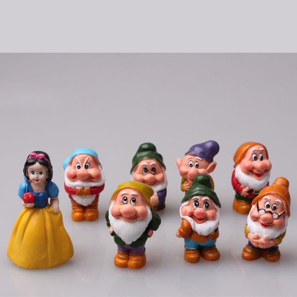 Декоративные фигурки Белоснежка и семь гномов. Набор 8 шт 2295 фото