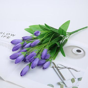 Магнолия букет 35 см, искусственная магнолия, 21 бутон 0115 фото