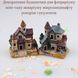 Декоративный Домик для мини-сада флорариума микроландшафта рокария аквариума. Темная крыша 1724 фото 8