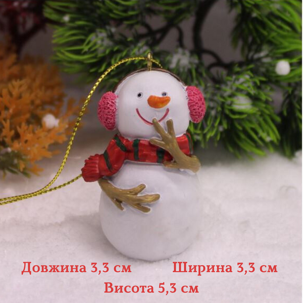 Новогоднее винтажное украшение на елку Мальчик со снежком. Полистоун  2340 фото