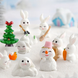 Новогоднихе фигурки Зайчик для флорариума, мини-сада, микроландшафта 12 фігурок 2405 фото 1