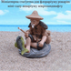 Миниатюрная статуэтка Рыбак для мини-сада флорариума микроландшафта рокария аквариума моссария 1671 фото 1